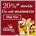 Save 15% on Delicious Gift Baskets, Chocolates, Fruits, and more available at 1800baskets.com! Use code 18BSAVE15 at checkout - 125x125