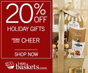 Save 20% on all Mother's Day Gifts from 1800Baskets.com! Use code: 20BASKETAFF (Offer ends 5/10/2015)
