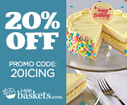 Save 20% on Thanksgiving Gifts from 1800Baskets.com and share them with your friends + family! Use Promo Code 20THANKS at checkout!