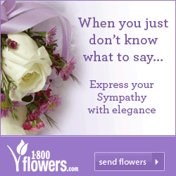 When you just don't know what to say... Express your Sympathy with elegance at 1800flowers.com - 250x250