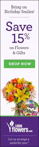 Save 15% on Birthday Flowers and Gifts at 1800flowers.com. Use Promo Code BRTHDYFFTN at checkout.