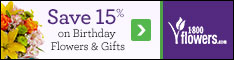 Save 15% on Birthday Flowers and Gifts at 1800flowers.com. Use Promo Code BRTHDY at checkout.