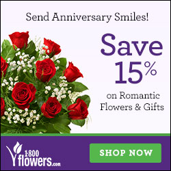 Send Anniversary Smiles! Save 15% on truly original flower arrangements & gifts only at 1800flowers.com! Use Promo Code: AFF15 at checkout.