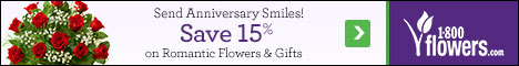 Send Anniversary Smiles! Save 15% on truly original flower arrangements & gifts, only at 1800flowers.com! Use Promo Code: AFF15 at checkout.