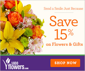 Send a smile just because! Save 15% on truly original flower arrangements & gifts only at 1800flowers.com! Use Promo Code: AFF15 at checkout.