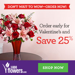 Save $10 off purchases of $59.99 & up and WOW her this Valentine's Day only at 1800flowers.com! Use promo code CUPIDTEN at checkout.