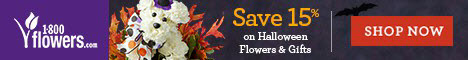 Save 15% on Halloween Flowers & Gifts & Be the reason they howl with delight! Use promo code SCARYFFTN at checkout! Shop now at 1800Flowers.com!