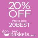 Save 20% off Sitewide at 1800Baskets.com! Use code: 20BEST