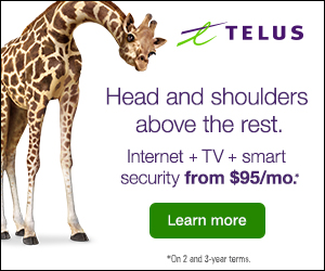 Shop now for Internet + TV + Smart Security from $95/month at Telus.com!